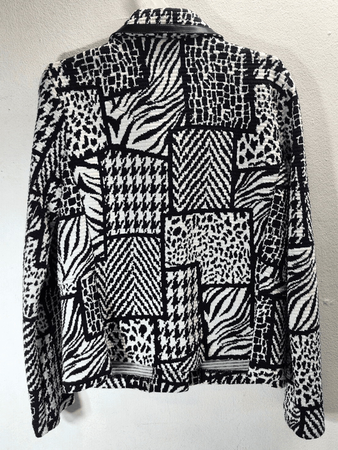 JM Collection Women's Jacket Size XS Black White Geometric Print - Thumbnail 6