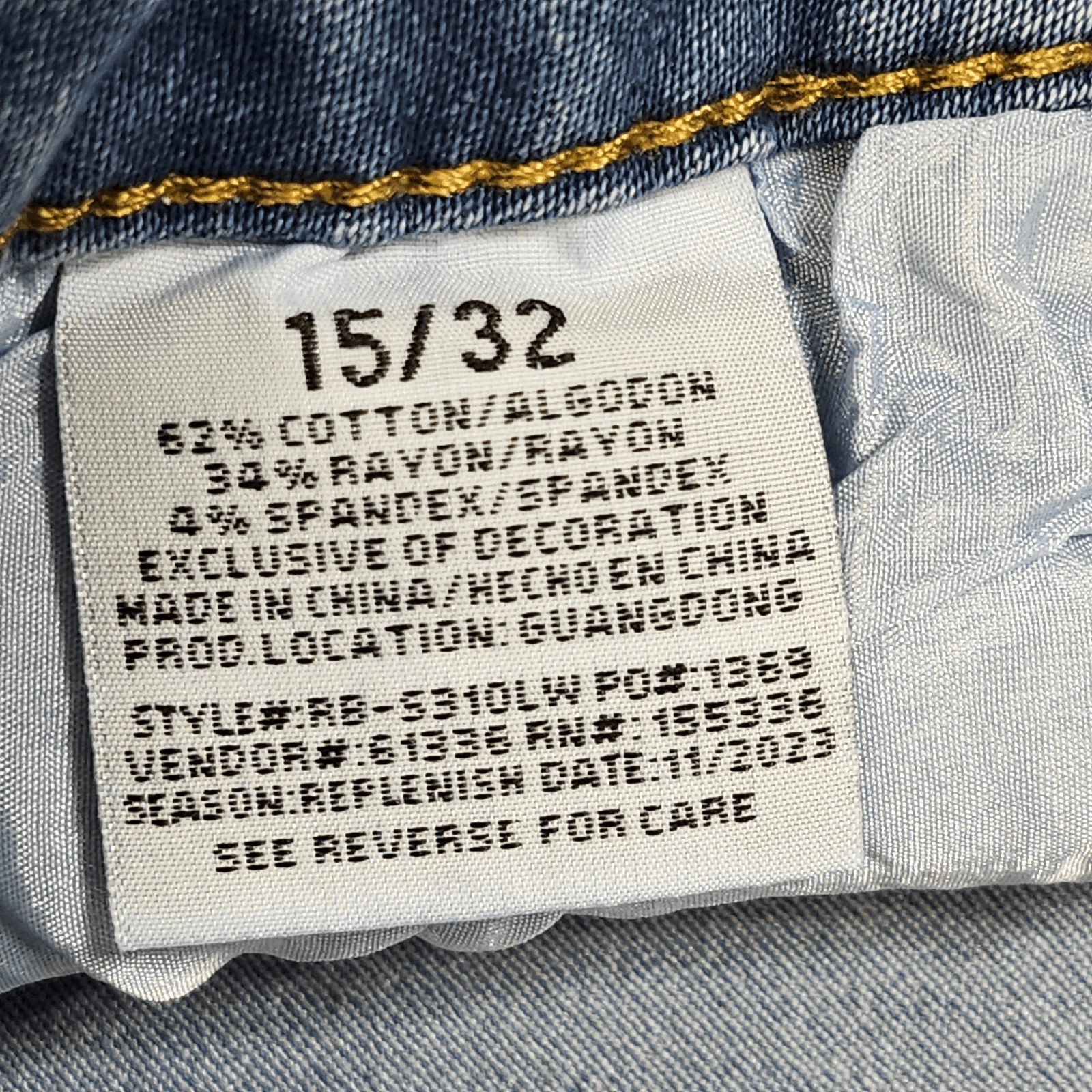 Red Bottoms Womens Mid Rise Bootcut Jeans Size 15/32 Blue Denim Pants - Thumbnail 8