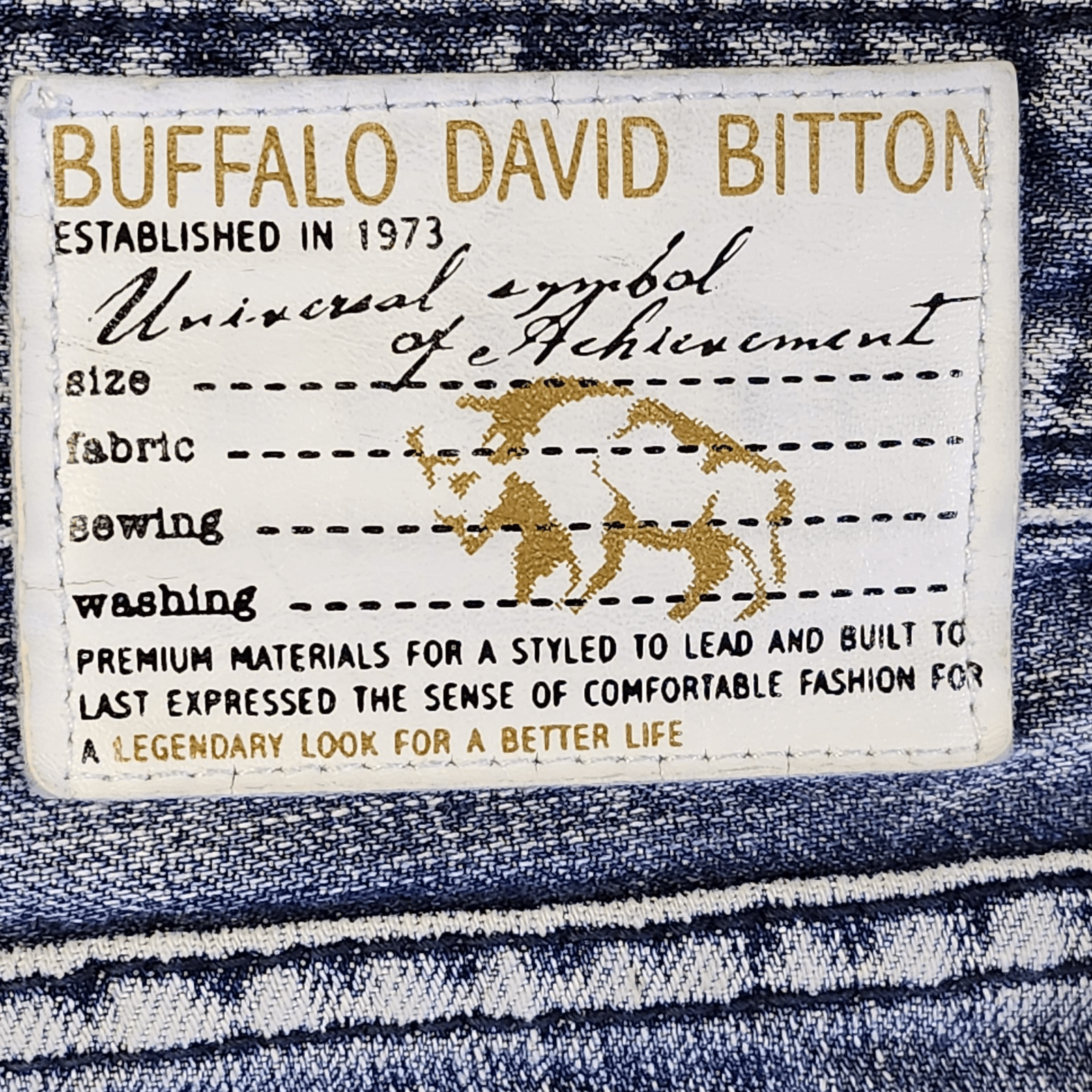 Buffalo David Bitton Jeans Men's Size 34 X 29 Driven Straight Blue Denim Pants - Thumbnail 8