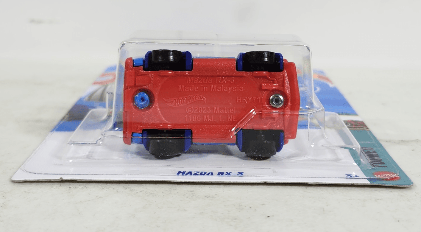 2026 Hot Wheels Mazda RX-3 Tooned Blue Car 1/64 Toy Vehicle NEW - Thumbnail 4
