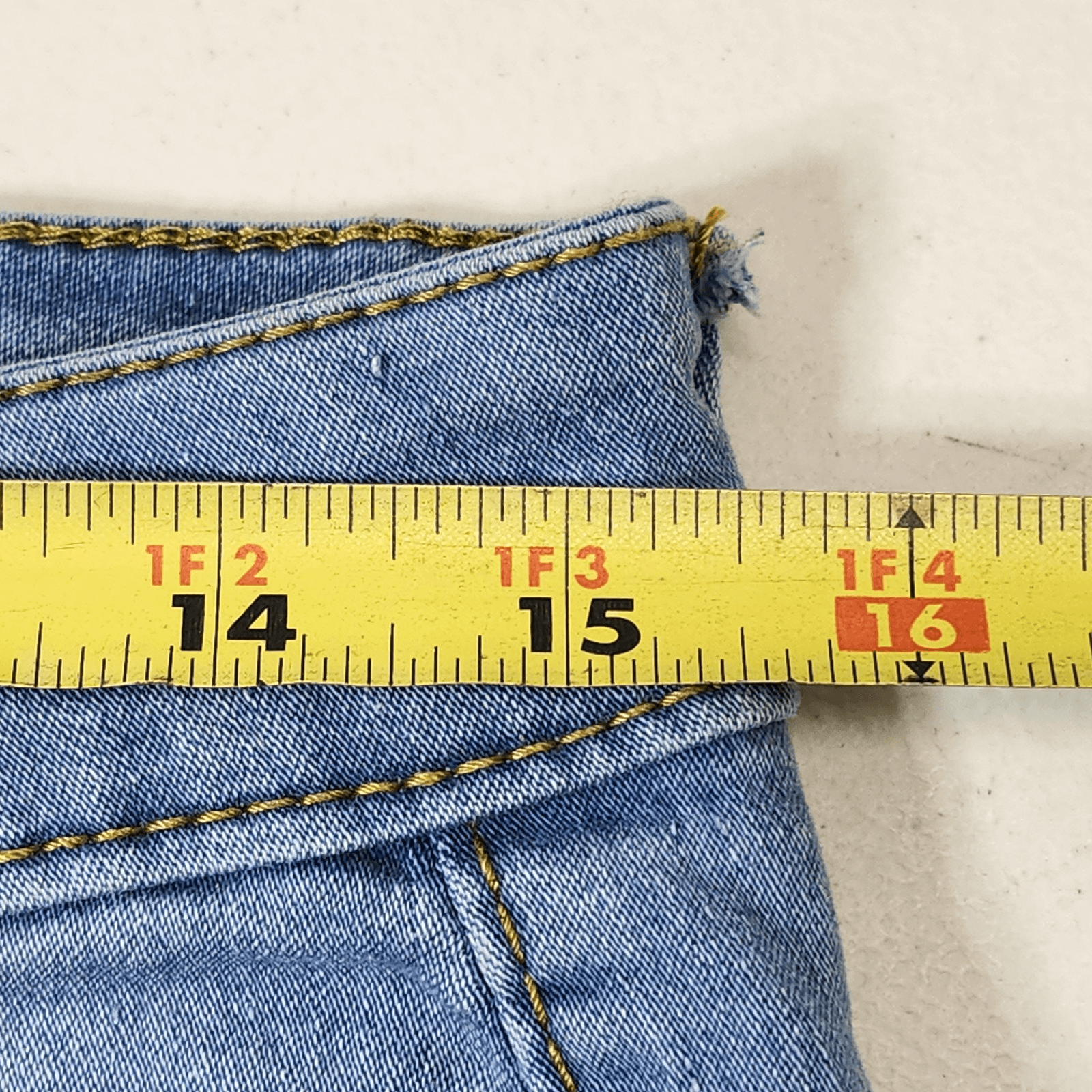 Red Bottoms Womens Mid Rise Bootcut Jeans Size 15/32 Blue Denim Pants - Thumbnail 2