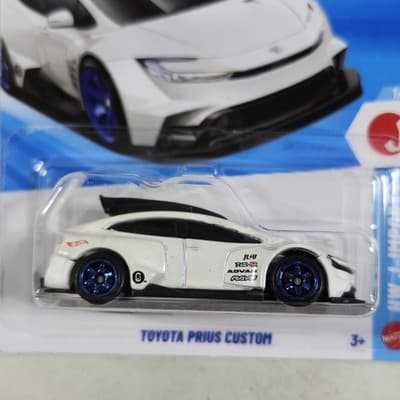 2026 Hot Wheels Toyota Prius Custom HW J Imports White Car 1/64 Toy Vehicle NEW - Thumbnail 2