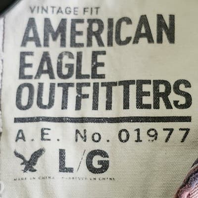 American Eagle Men's Large Shirt Button Up Vintage Fit Long Sleeve Plaid - Thumbnail 7