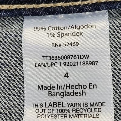 Women's 4 Jeans Blue Cuffed Hem Stretch Denim Pants Time And Tru NEW - Thumbnail 9