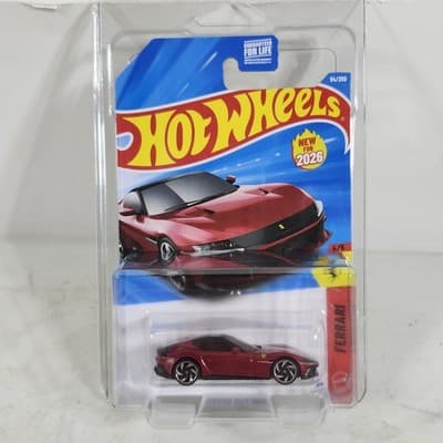 2026 Hot Wheels Ferrari 12Cilindri Red Car 1/64 Toy Vehicle With Protector NEW - Thumbnail 6