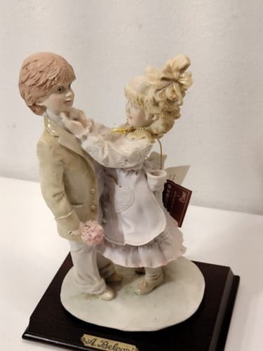 A Belcari Boy & Girl Couple Dear Arnart Sculpture 1984 Figurine Art Decor - Thumbnail 3
