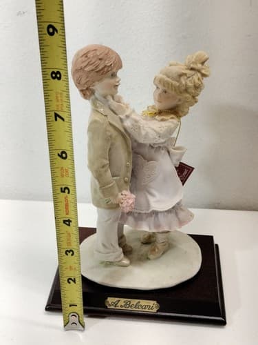 A Belcari Boy & Girl Couple Dear Arnart Sculpture 1984 Figurine Art Decor - Thumbnail 2