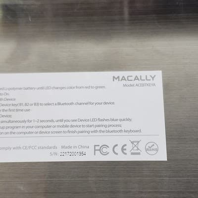 Macally Ultra Slim USB Wired Keyboard Model ACEBTKEYA - Thumbnail 6