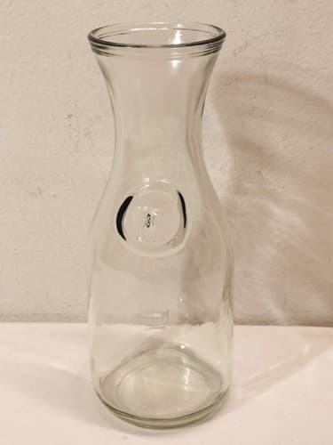 3 Embossed Since 1852 Glass Milk Wine Carafe Decanter Pitcher Bottle Decor - Thumbnail 5