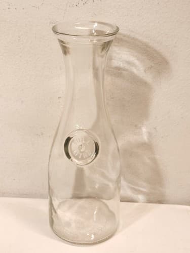 3 Embossed Since 1852 Glass Milk Wine Carafe Decanter Pitcher Bottle Decor - Thumbnail 7