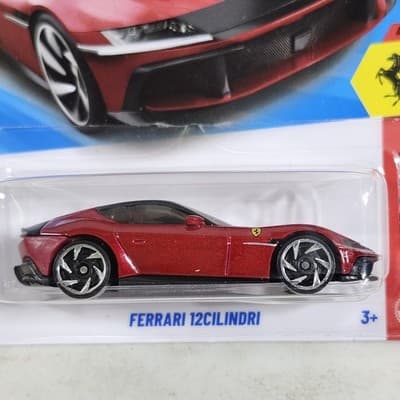 2026 Hot Wheels Ferrari 12Cilindri Red Car 1/64 Toy Vehicle With Protector NEW - Thumbnail 2