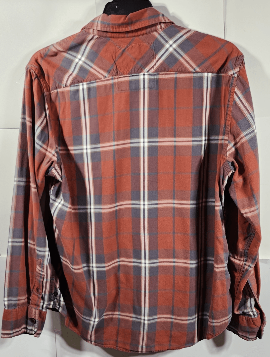 American Eagle Men's Large Shirt Button Up Vintage Fit Long Sleeve Plaid - Thumbnail 4