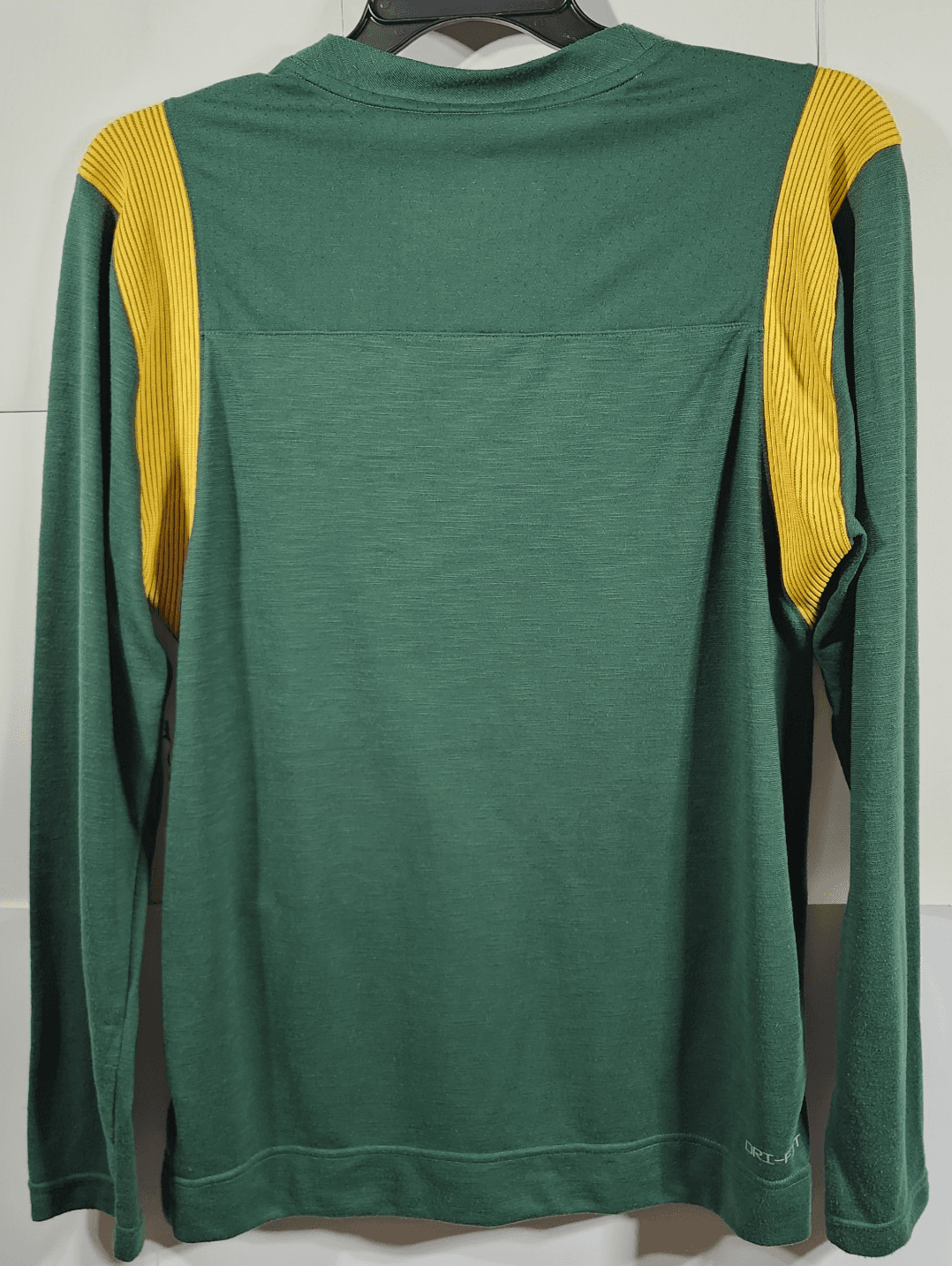 Nike Men's M Shirt Michigan State Spartans Long Sleeve Green Yellow - Thumbnail 4