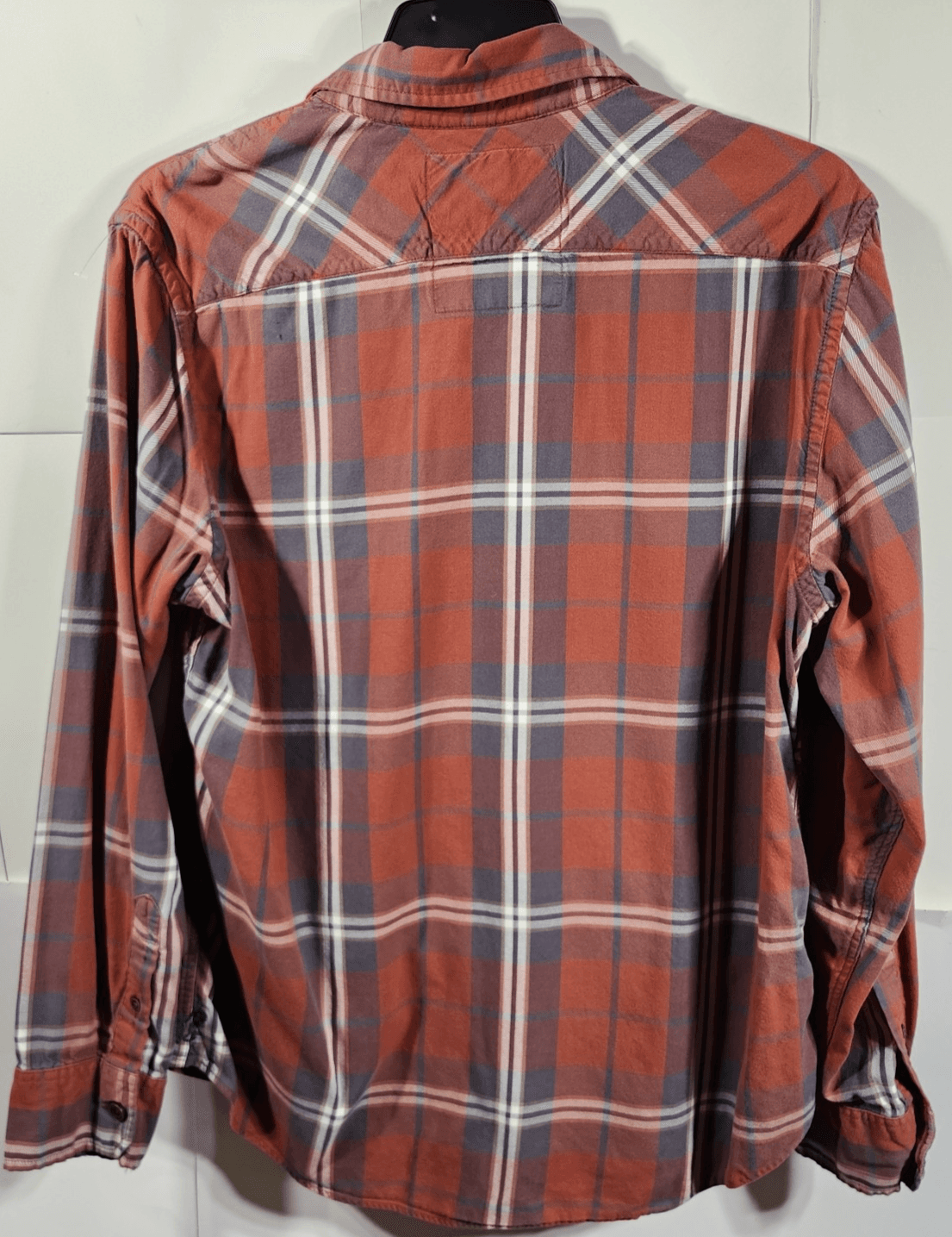 American Eagle Men's Large Shirt Button Up Vintage Fit Long Sleeve Plaid - Thumbnail 6