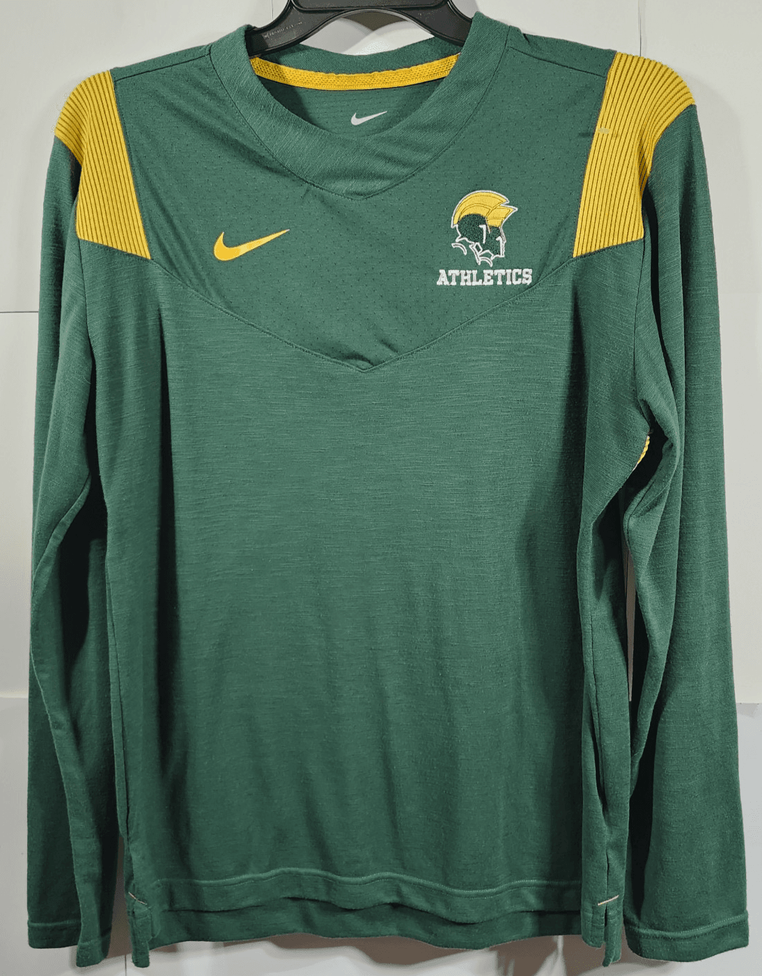 Nike Men's M Shirt Michigan State Spartans Long Sleeve Green Yellow - Thumbnail 5