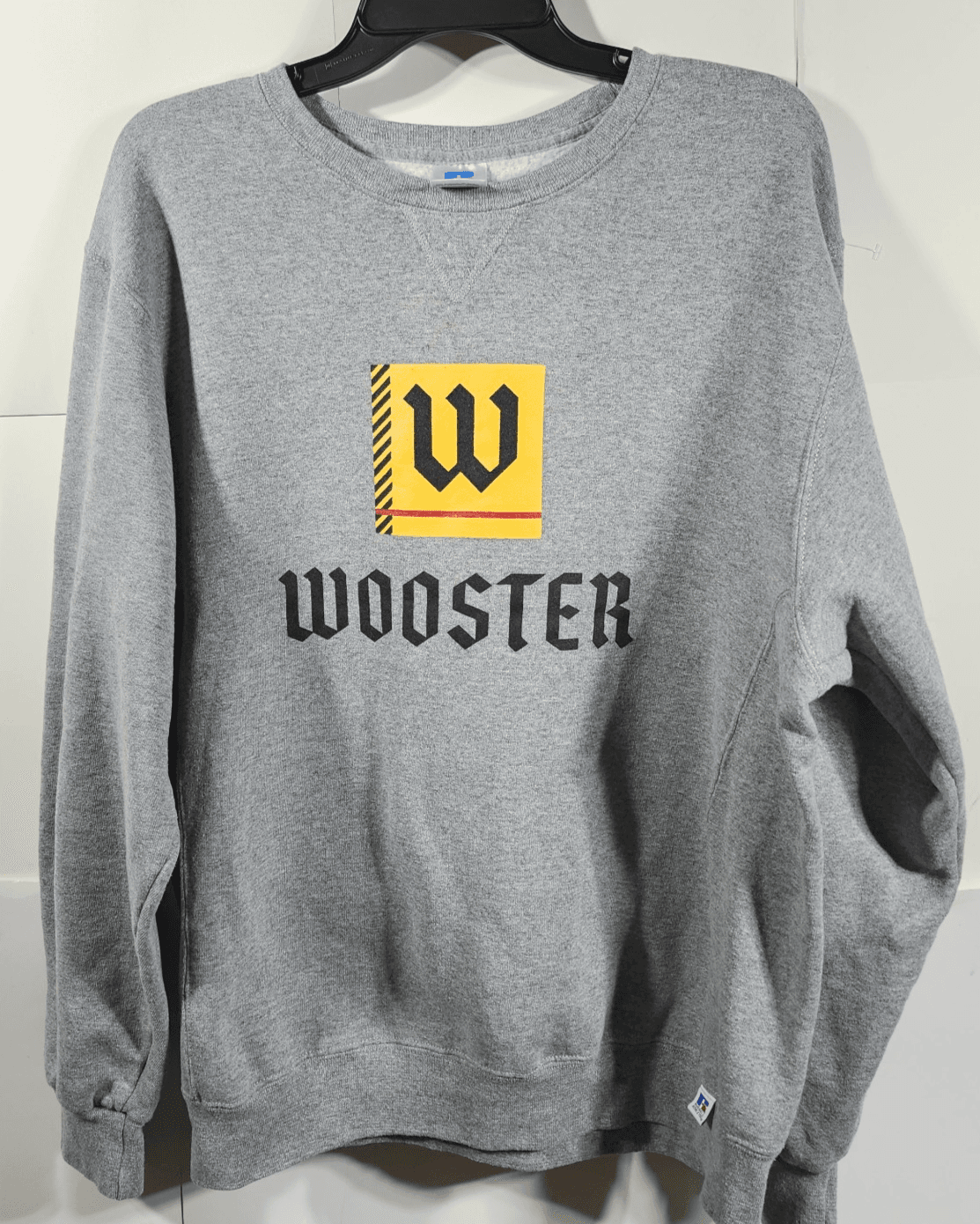Vintage 90s Wooster College Fighting Scots Pullover Sweatshirt Size Large Gray