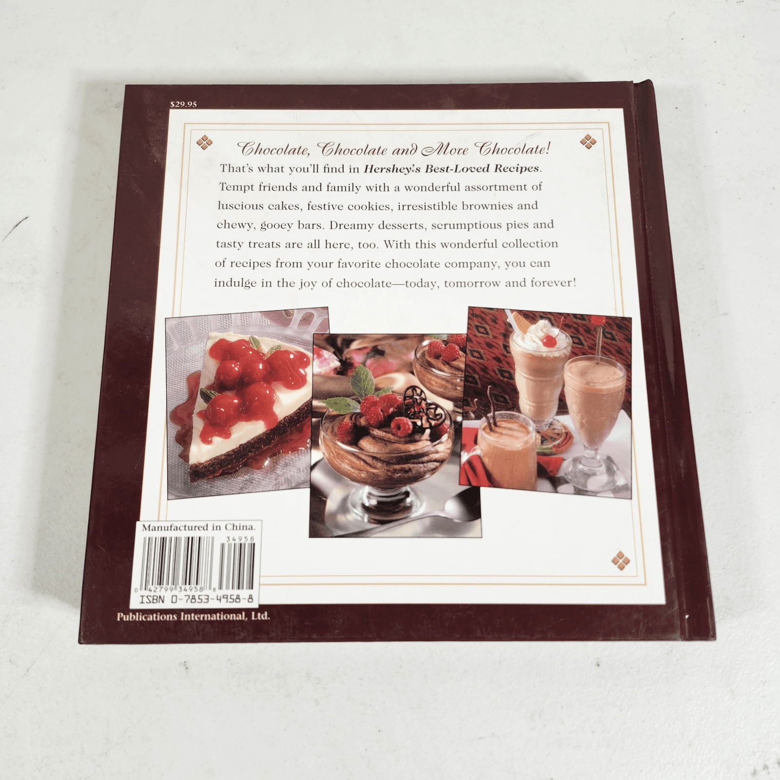 Hershey's Recipe Book Best-Loved Recipes Chocolate Cookies Cakes Desserts & More - Thumbnail 4