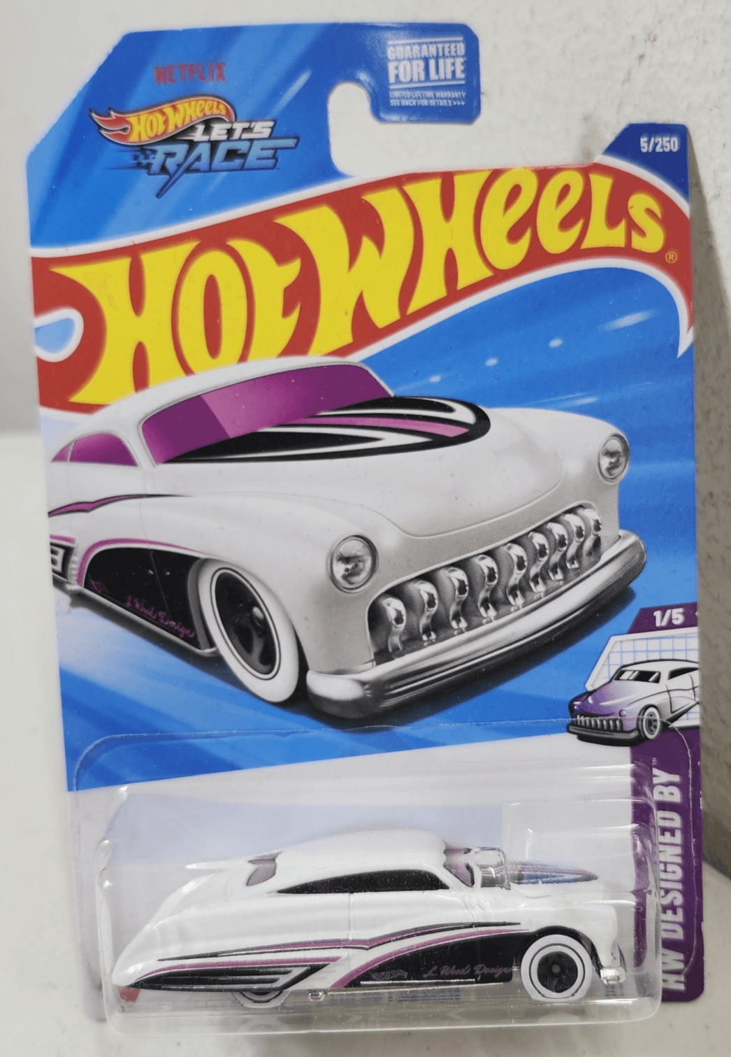 2025 Hot Wheels Purple Passion HW Designed By White Car 1/64 Toy Vehicle NEW