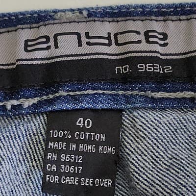Vintage Enyce Jeans Mens 40x32 Blue Baggy Hip Hop Wide Leg Skater Streetwear Y2K - Thumbnail 7