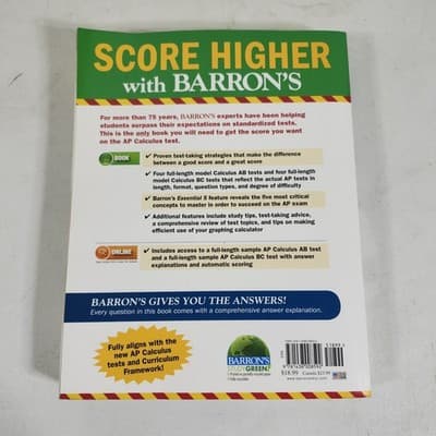 Barron's AP Calculus, 14th Edition - Paperback By Bock M.S., David - Thumbnail 4