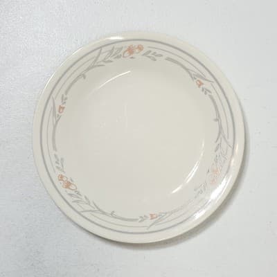 2 Corelle Tulip Rose Appetizer Plates 6.75" Blue Pink - Thumbnail 4