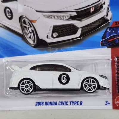 2026 Hot Wheels 2018 Honda Civic Type R Night Speed White Car 1/64 Toy NEW - Thumbnail 2