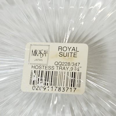 Mikasa Hostess Tray Crystal Clear Serving Plate 9.75" Japan Royal Suite - Thumbnail 3