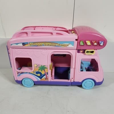 VTech Starlight Vacation Camper Pink Teaching Kids Toy Vehicle Tested Works - Thumbnail 3