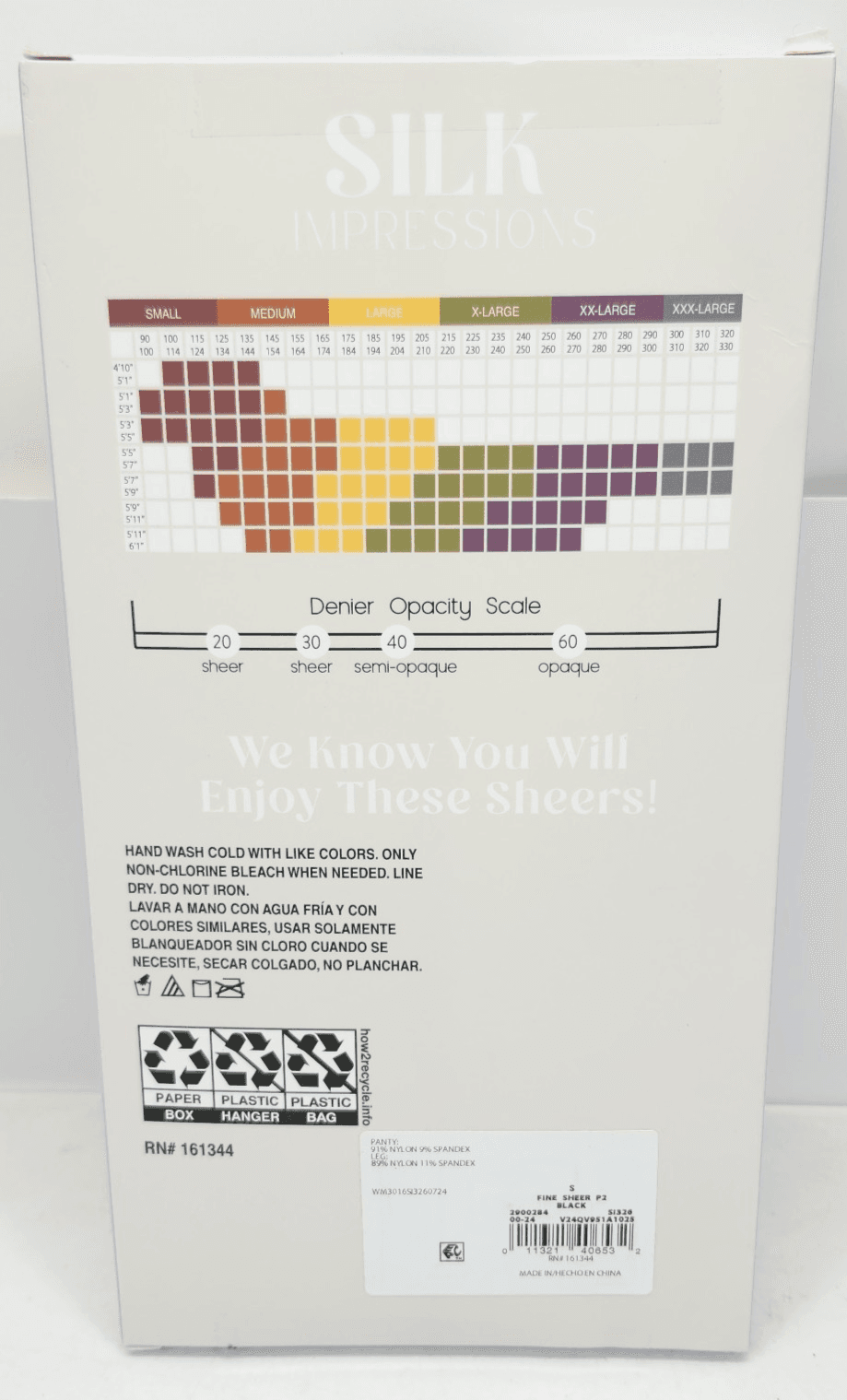 Silk Impressions Pantyhose 2 Pack Small Black 15 Denier Ultra Fine Sheer - Thumbnail 6