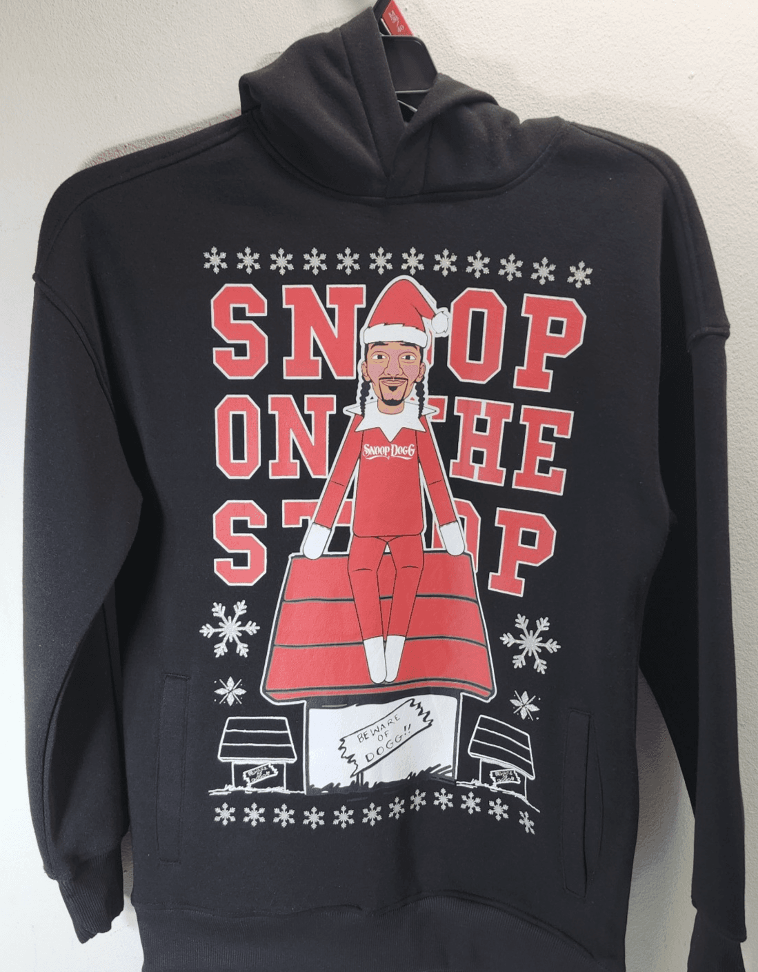 Snoop Dogg Men's Size XS Hoodie Black Graphic Hooded Sweatshirt NEW