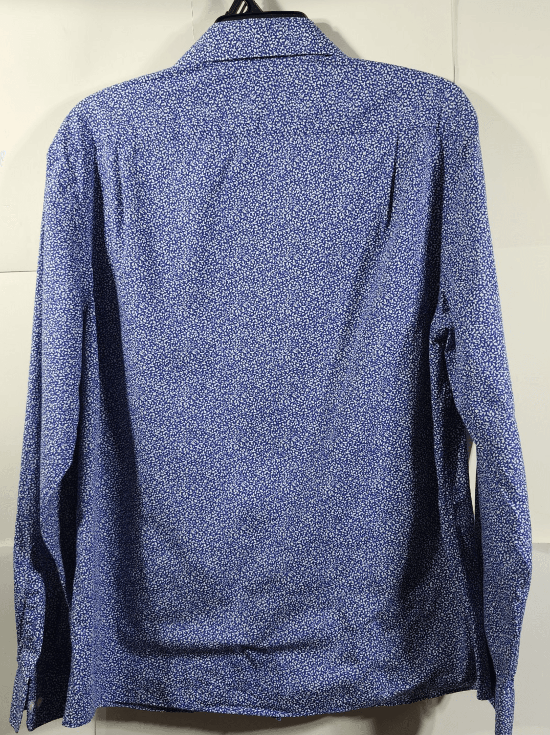 Tommy Hilfiger Men's Large Slim Fit Button Up Shirt Blue 16/16.5 Cotton - Thumbnail 4