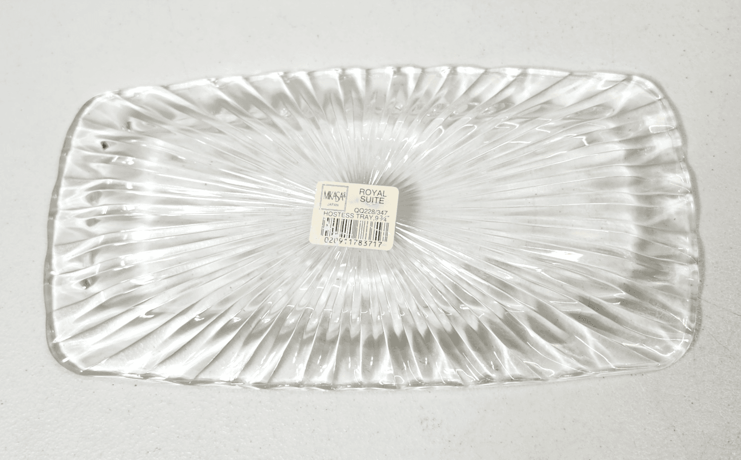 Mikasa Hostess Tray Crystal Clear Serving Plate 9.75" Japan Royal Suite - Thumbnail 2