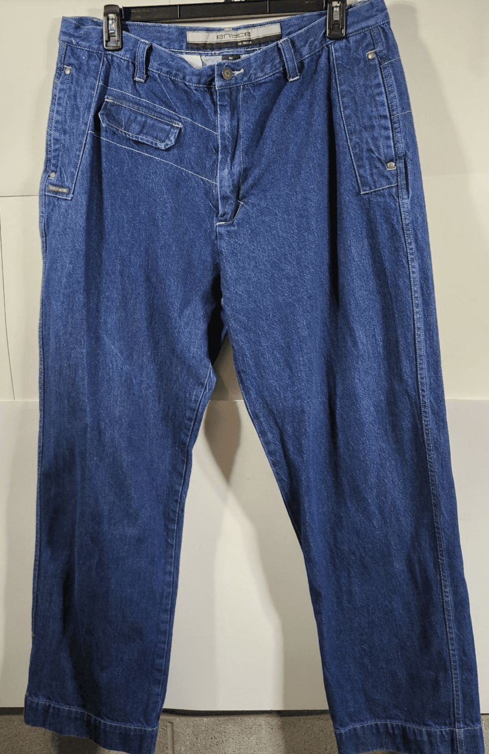 Vintage Enyce Jeans Mens 40x32 Blue Baggy Hip Hop Wide Leg Skater Streetwear Y2K - Thumbnail 5