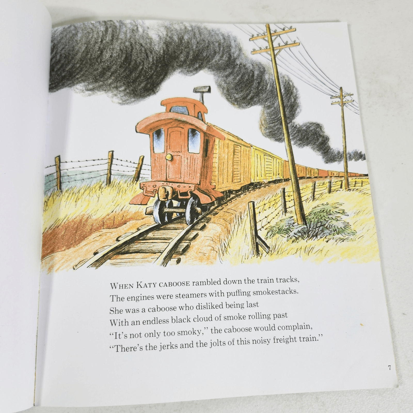 The Caboose Who Got Loose Paperback Book Bill Peet - Thumbnail 3