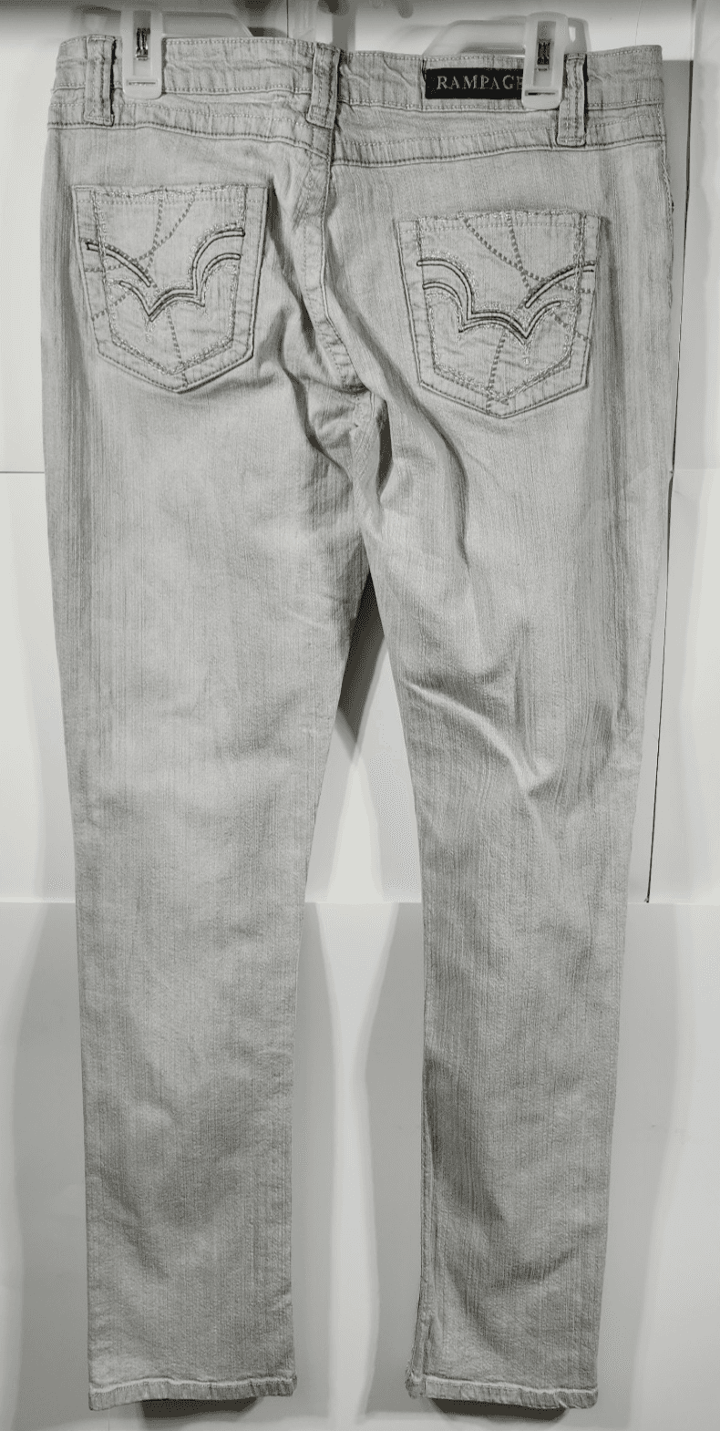 Rampage Jeans Womens Size 13 Gray Mid Rise Denim Pants - Thumbnail 6