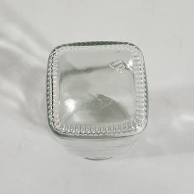Clear Square Glass Spice Jar Silver Screw Top - 4" x 1.5" x 1.5" Storage - Thumbnail 4