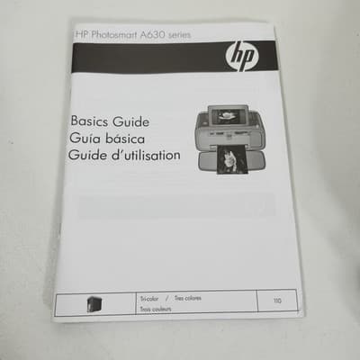 HP Photosmart A630 Compact Photo Printer W/AC Adapter Carrying Case Bag Manual - Thumbnail 5