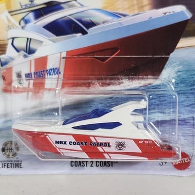 Matchbox Coast 2 Coast Boat MBX Coast Patrol 1/64 Toy Vehicle NEW - Thumbnail 2