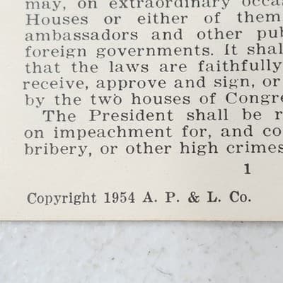 VTG 1954 The Book of Presidents Cleveland Flux Co. Advertising - Thumbnail 2