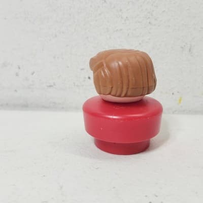 Vintage 1990 Fisher Price Little People Chunky Round Person Red - Thumbnail 3