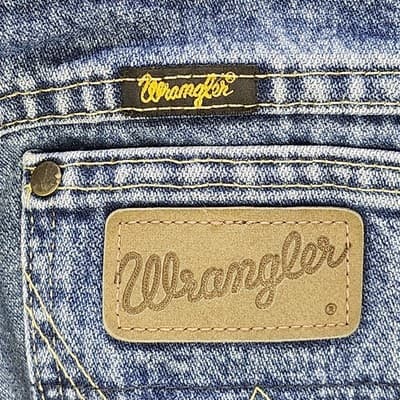 Wrangler Boys 12 Regular Straight Jeans Blue Denim Adjustable Waist - Thumbnail 9