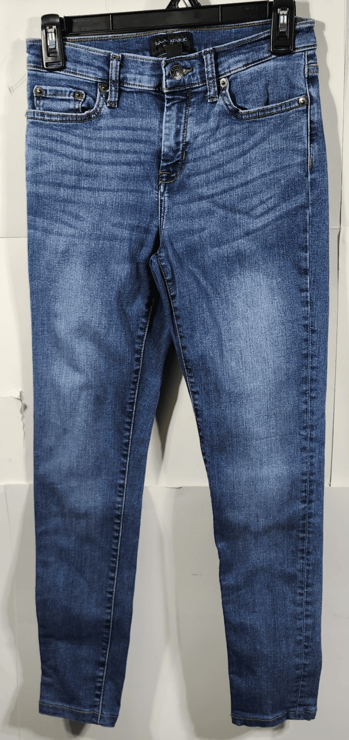 Banana Republic Women's Jeans Size 25/0 Petite Sculpt Skinny Blue Denim Pants - Thumbnail 5