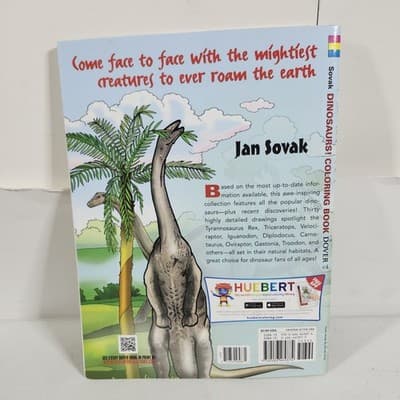 Jurassic Giants Coloring Book 400 Pages With Stickers & Doyer By Jan Sovak - Thumbnail 5