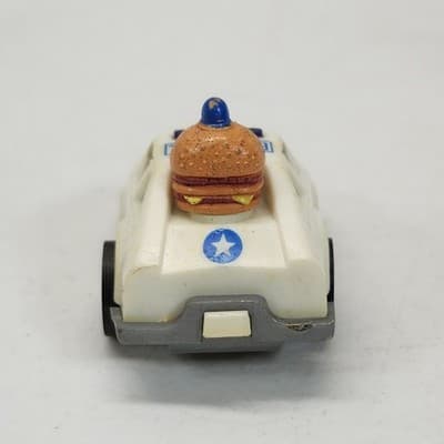 Vintage McDonalds BIG MAC Car w/ Mayor MC Cheese Police Pull Back Car ERTL 1984 - Thumbnail 4