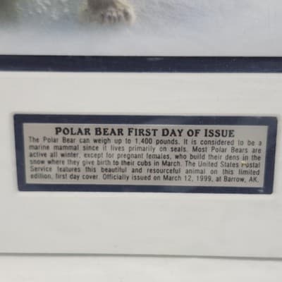 First Day Of Issue Polar Bear Animals Of The Arctic 1999 Stamp Barrow Alaska - Thumbnail 3