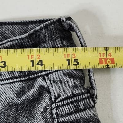 Arizona Jean Highest Rise Vintage Straight Jeans Size 13 Gray Studded - Thumbnail 2