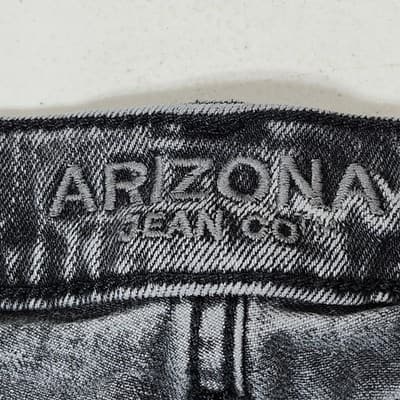 Arizona Jean Highest Rise Vintage Straight Jeans Size 13 Gray Studded - Thumbnail 9