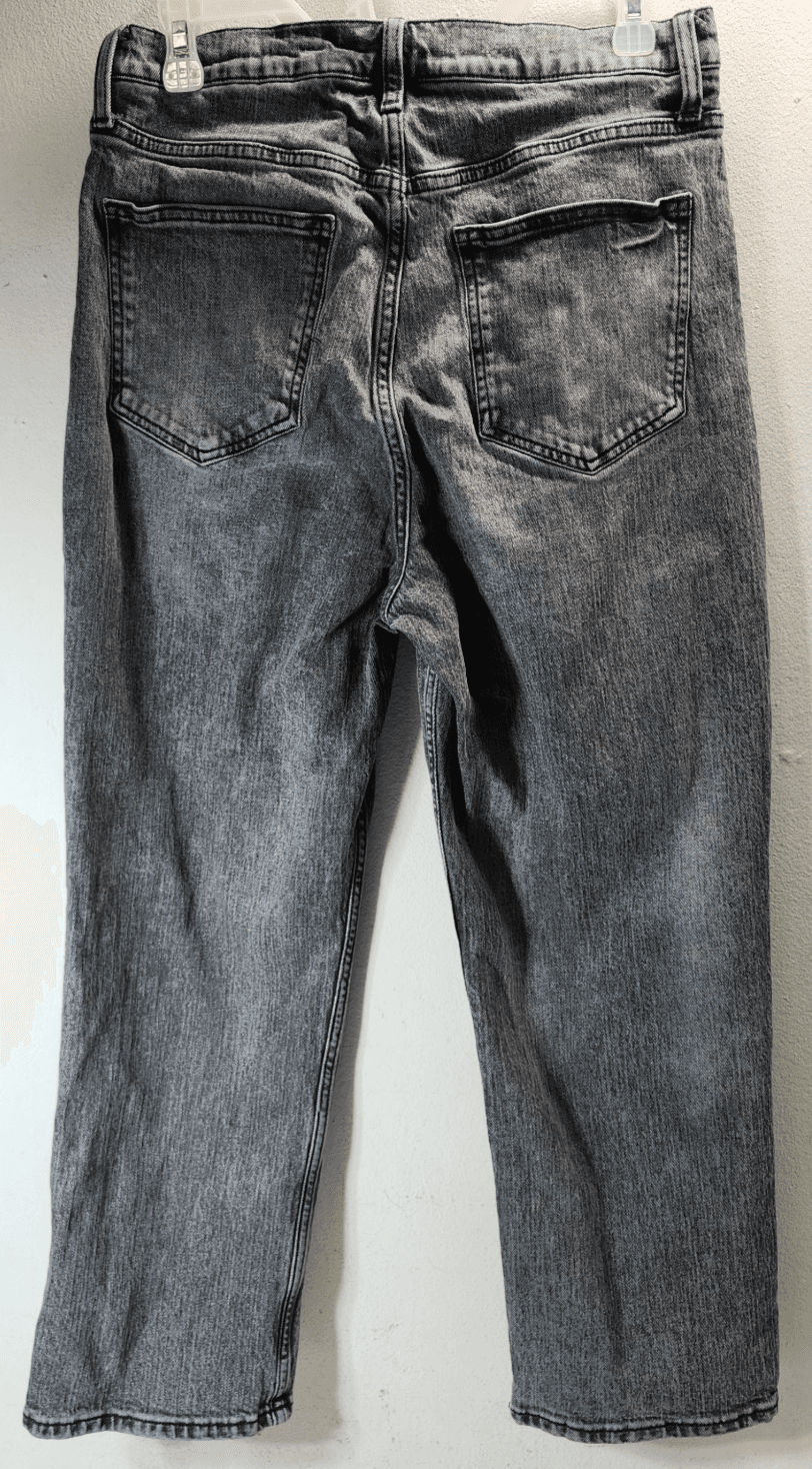 Arizona Jean Highest Rise Vintage Straight Jeans Size 13 Gray Studded - Thumbnail 4
