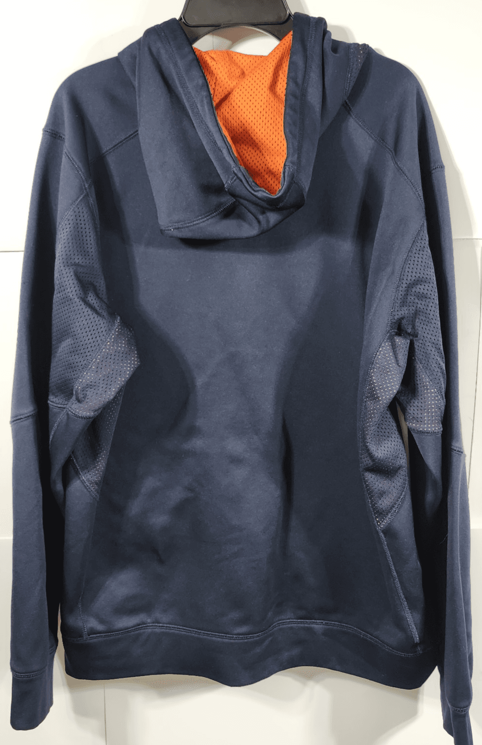 Nike Therma-Fit Mens Hooded Sweatshirt Size Small Blue Orange Hoodie - Thumbnail 4