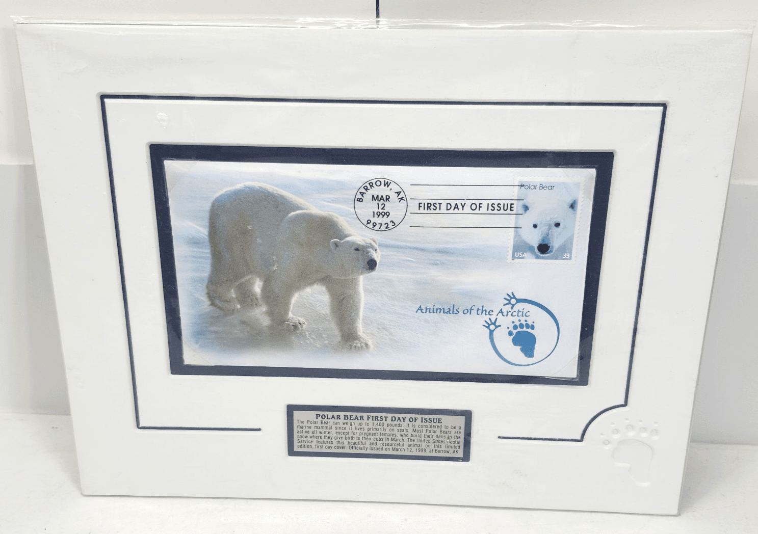 First Day Of Issue Polar Bear Animals Of The Arctic 1999 Stamp Barrow Alaska - Thumbnail 2